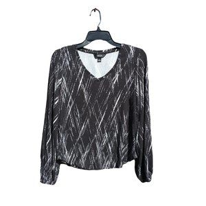 Simply Vera Wang Long Sleeve V-Neck Top Size Small